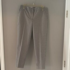 Talbots Black and White Houndstooth Ankle Pants